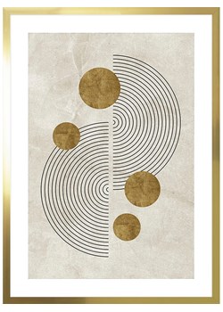 Ars Longa Druk artystyczny &quot;Half circles abstract&quot; w ramce - 70 x 50 cm ze sklepu Limango Polska w kategorii Obrazy - zdjęcie 184023047