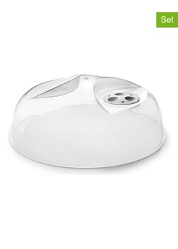 Ibili Pokrywki (2 szt.) w kolorze białym do mikrofali - Ø 25 cm ze sklepu Limango Polska w kategorii Akcesoria kuchenne - zdjęcie 184023137