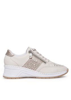 Rieker Sneakersy N4344-60 Écru ze sklepu MODIVO w kategorii Półbuty damskie - zdjęcie 184023445
