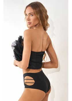 Figi z wysokim stanem i ozdobnymi wycięciami Shadow Line, Kolor czarny, Rozmiar S, PariPari Lingerie ze sklepu Primodo w kategorii Majtki damskie - zdjęcie 184025437