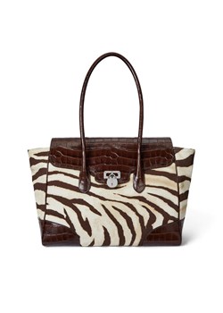Torebka LAUREN RALPH LAUREN 431969469001 Brązowy ze sklepu eobuwie.pl w kategorii Torby Shopper bag - zdjęcie 184026017