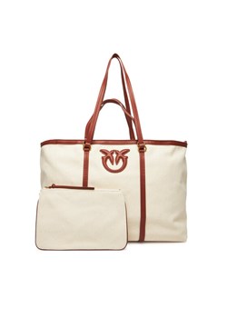 Torebka PINKO Miranda Shopper Extra PE 25 PLTT 104715 A2G2 Beżowy ze sklepu eobuwie.pl w kategorii Torby Shopper bag - zdjęcie 184026078
