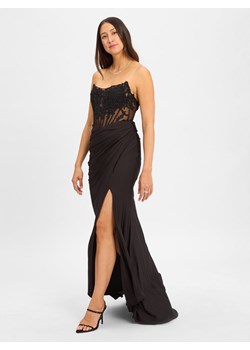 Luxuar Fashion Damska sukienka wieczorowa Kobiety czarny jednolity ze sklepu vangraaf w kategorii Sukienki - zdjęcie 184027369