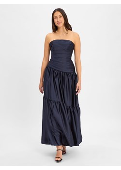Luxuar Fashion Damska sukienka wieczorowa Kobiety granatowy jednolity ze sklepu vangraaf w kategorii Sukienki - zdjęcie 184027376