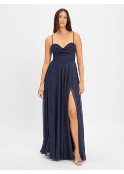 Marie Lund Damska sukienka wieczorowa Kobiety granatowy jednolity ze sklepu vangraaf w kategorii Sukienki - zdjęcie 184027379