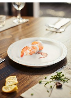 Sinsay - Talerz ceramiczny z motywem morskim - błękitny ze sklepu Sinsay w kategorii Talerze - zdjęcie 184029348