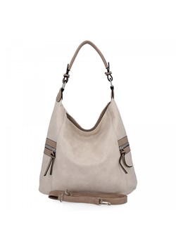 Uniwersalna Torebka Damska firmy Hernan HB0377 Beżowa ze sklepu PaniTorbalska w kategorii Torby Shopper bag - zdjęcie 184029859