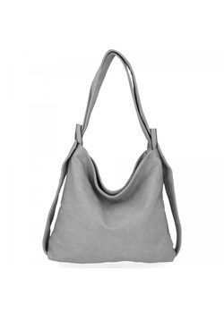Torebka Uniwersalna Plecak Hernan Jasno Szara HB0161 ze sklepu PaniTorbalska w kategorii Torby Shopper bag - zdjęcie 184029899