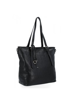 Uniwersalna Torebka Damska XL Shopper Bag firmy Hernan HB0213-1 Czarna ze sklepu PaniTorbalska w kategorii Torby Shopper bag - zdjęcie 184029946