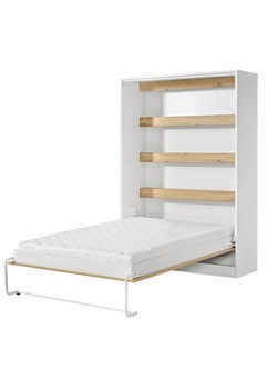 Tapczan pionowy zamykany dąb + czarny 140x200 G9-P67 ze sklepu Edinos.pl w kategorii Łóżka i materace - zdjęcie 184030737