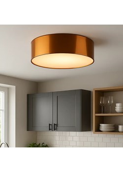 Miedziana lampa sufitowa do kuchni DUBAJ MIRROR fi - 60 cm ze sklepu Lysne w kategorii Lampy sufitowe - zdjęcie 184031266