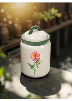 Sinsay - Ceramiczny pojemnik na żywność w stylu cottage - zielony ze sklepu Sinsay w kategorii Pojemniki kuchenne - zdjęcie 184032565