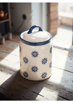 Sinsay - Ceramiczny pojemnik na żywność w stylu cottage - niebieski ze sklepu Sinsay w kategorii Pojemniki kuchenne - zdjęcie 184032566