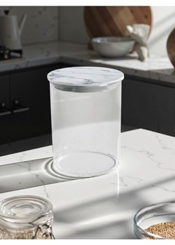 Sinsay - Pojemnik na żywność z pokrywką z nadrukiem marmuru - clear ze sklepu Sinsay w kategorii Pojemniki kuchenne - zdjęcie 184032576