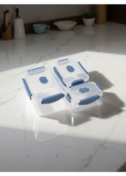 Sinsay - Pojemniki na żywność z pokrywką 3 pack - niebieski ze sklepu Sinsay w kategorii Pojemniki kuchenne - zdjęcie 184032598