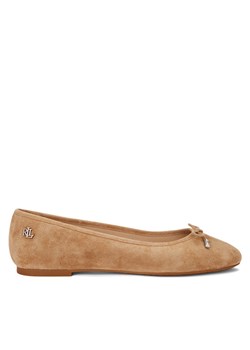 Baleriny Lauren Ralph Lauren 802943066001 Brązowy ze sklepu eobuwie.pl w kategorii Balerinki - zdjęcie 184032656