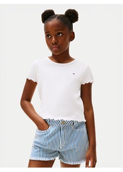Tommy Hilfiger T-Shirt Essential KG0KG08590 Biały Regular Fit ze sklepu MODIVO w kategorii Bluzki dziewczęce - zdjęcie 184032758