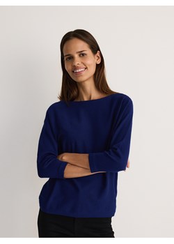 Reserved - Gładki sweter z wiskozą - niebieski ze sklepu Reserved w kategorii Swetry damskie - zdjęcie 184032877