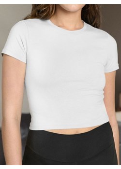 Sinsay - Crop top - biały - id: 016CH-00X - marki Sinsay - 184033128 Sinsay - Crop top - biały ze sklepu Sinsay w kategorii Bluzki damskie - zdjęcie 184033128