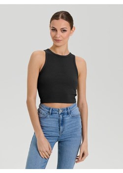 Sinsay - Crop top bez rękawów - czarny ze sklepu Sinsay w kategorii Bluzki damskie - zdjęcie 184035538