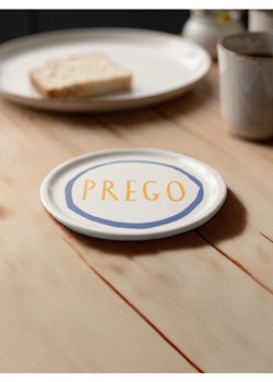 Sinsay - Duży talerz do pizzy z napisem Prego - granatowy ze sklepu Sinsay w kategorii Talerze - zdjęcie 184035567