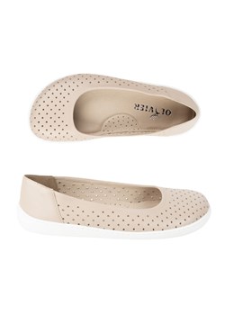 BAREFOOT Damskie CZÓŁENKA minimalistyczne wsuwane 1771POL ażurowe beżowe ze sklepu butyolivier w kategorii Półbuty damskie - zdjęcie 184036506