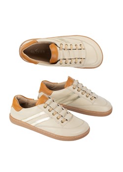 Sneakersy barefoot damskie Kaia Olivier – anatomiczne buty skórzane jasny beż ze sklepu butyolivier w kategorii Buty sportowe damskie - zdjęcie 184036558