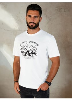 Koszulka męska z nadrukiem biała Dstreet RX5412 ze sklepu DSTREET.PL w kategorii T-shirty męskie - zdjęcie 184037155
