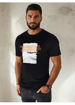Koszulka męska z nadrukiem czarna Dstreet RX5489 ze sklepu DSTREET.PL w kategorii T-shirty męskie - zdjęcie 184037156