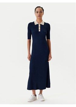 Tommy Hilfiger Sukienka dzianinowa WW0WW47216 Granatowy Slim Fit ze sklepu MODIVO w kategorii Sukienki - zdjęcie 184038459