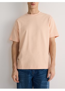 Reserved - Bawełniany t-shirt boxy - brzoskwiniowy ze sklepu Reserved w kategorii T-shirty męskie - zdjęcie 184039567
