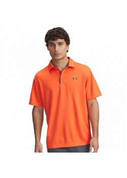 Męska koszulka polo Under Armour Tech Polo - pomarańczowa ze sklepu Sportstylestory.com w kategorii T-shirty męskie - zdjęcie 184040605