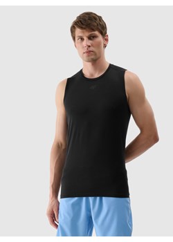 Męski top treningowy 4F 4FWSS25TFSLM461 - czarny ze sklepu Sportstylestory.com w kategorii T-shirty męskie - zdjęcie 184040785