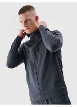 Męska bluza treningowa 4F 4FWSS25TFSWM512 - grananatowa ze sklepu Sportstylestory.com w kategorii Bluzy męskie - zdjęcie 184040816