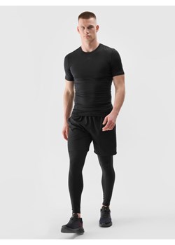 Męskie legginsy treningowe 4F 4FWSS25TFTIM338 - czarne ze sklepu Sportstylestory.com w kategorii Spodnie męskie - zdjęcie 184040827