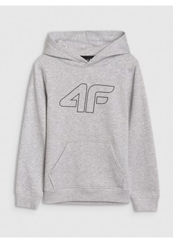 Chłopięca bluza dresowa nierozpinana bez kaptura 4F 4FJWSS25TSWSM1716 - szara ze sklepu Sportstylestory.com w kategorii Bluzy chłopięce - zdjęcie 184040905
