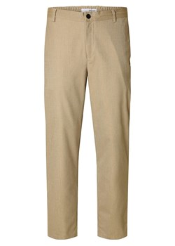 SELECTED HOMME Spodnie chino w kolorze beżowym ze sklepu Limango Polska w kategorii Spodnie męskie - zdjęcie 184043176