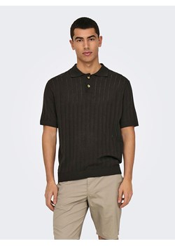 ONLY &amp; SONS Koszulka polo w kolorze czarnym ze sklepu Limango Polska w kategorii T-shirty męskie - zdjęcie 184043239