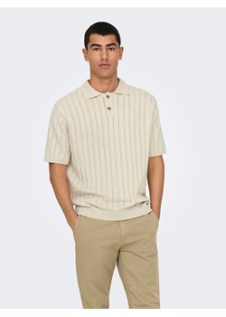 ONLY &amp; SONS Koszulka polo w kolorze beżowym ze sklepu Limango Polska w kategorii T-shirty męskie - zdjęcie 184043246