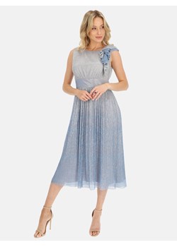 Elegancka niebieska sukienka koktajlowa midi L'AF Rianna ze sklepu Eye For Fashion w kategorii Sukienki - zdjęcie 184043879