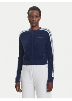 adidas Kardigan Fluffy JW3644 Granatowy Regular Fit ze sklepu MODIVO w kategorii Swetry damskie - zdjęcie 184045587