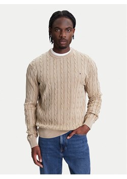 Tommy Hilfiger Sweter Classic MW0MW39524 Beżowy Regular Fit ze sklepu MODIVO w kategorii Swetry męskie - zdjęcie 184045598