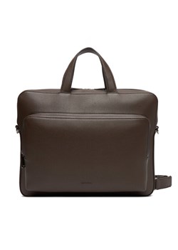 Calvin Klein Torba na laptopa Micro Pebble Slim Briefcase 36 LV04D3012G Brązowy ze sklepu MODIVO w kategorii Torby na laptopa - zdjęcie 184045599