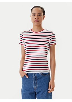 Tommy Jeans T-Shirt Essential DW0DW17383 Kolorowy Slim Fit ze sklepu MODIVO w kategorii Bluzki damskie - zdjęcie 184045618