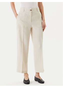 United Colors Of Benetton Spodnie materiałowe 4AGHDF06R Beżowy Straight Fit ze sklepu MODIVO w kategorii Spodnie damskie - zdjęcie 184045688