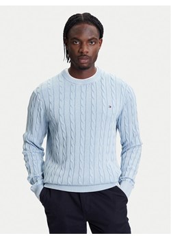 Tommy Hilfiger Sweter Classic MW0MW39524 Błękitny Regular Fit ze sklepu MODIVO w kategorii Swetry męskie - zdjęcie 184045766