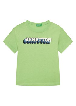 United Colors Of Benetton T-Shirt 3I1XG10HT Zielony Regular Fit ze sklepu MODIVO w kategorii T-shirty chłopięce - zdjęcie 184048875