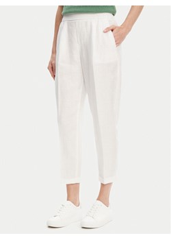 United Colors Of Benetton Spodnie materiałowe 4AGH558X5 Écru Straight Fit ze sklepu MODIVO w kategorii Spodnie damskie - zdjęcie 184048915