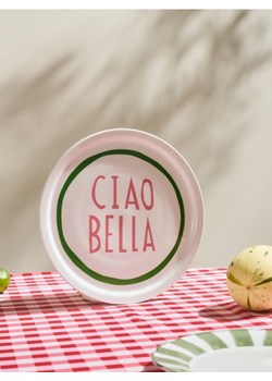 Sinsay - Duży talerz do pizzy z napisem Ciao Bella - zielony ze sklepu Sinsay w kategorii Talerze - zdjęcie 184051156