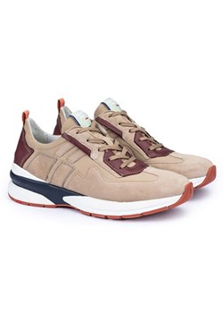 LLOYD Skórzane sneakersy w kolorze beżowo-bordowym ze sklepu Limango Polska w kategorii Buty sportowe damskie - zdjęcie 184052488